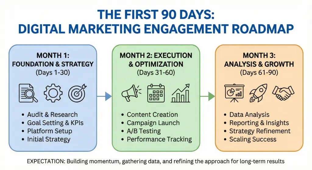 What to Expect in the First 90 Days of Digital Marketing